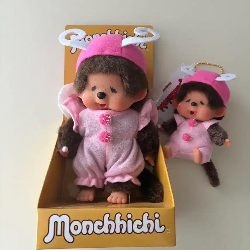 [BUNJANG] Monchichi Butterfly Exhibition Bundle Set Doll + Keyring / (일괄)긴자 전시회 나비 몬치치 인형+키링 새상품
