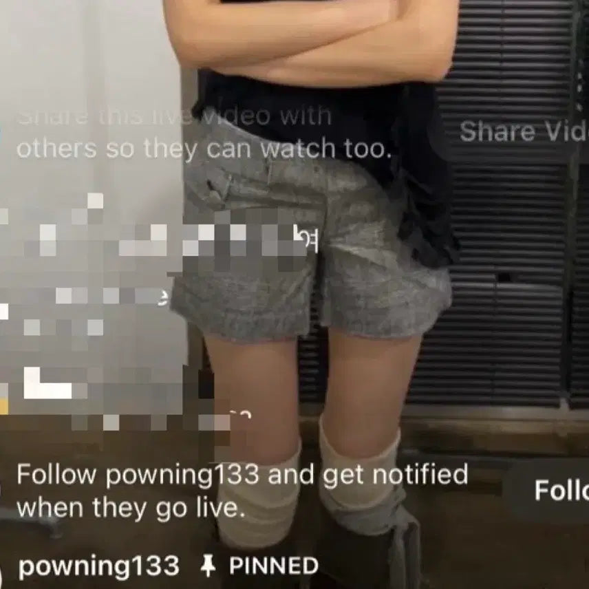 [BUNJANG] Pawning 133 Archive Houndstooth Shorts / 파우닝133 아카이브 하운드체크 숏팬츠