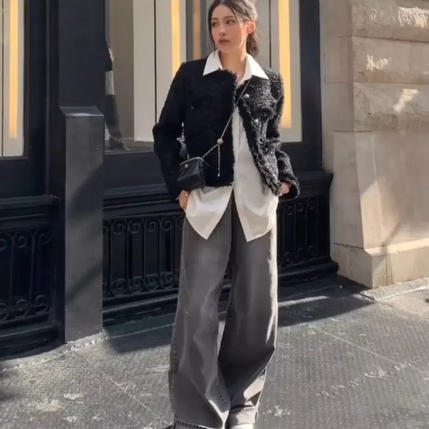 [BUNJANG] Layered Shirt / 카키포인트 레이어드 셔츠