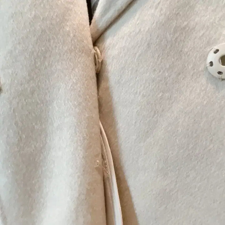 [BUNJANG] Female Big Collar Handmade Wool Blend Belted Coat (Light Beige) / 여성 빅카라 핸드메이드 모 53% 벨티드 코트 FREE 연베이지