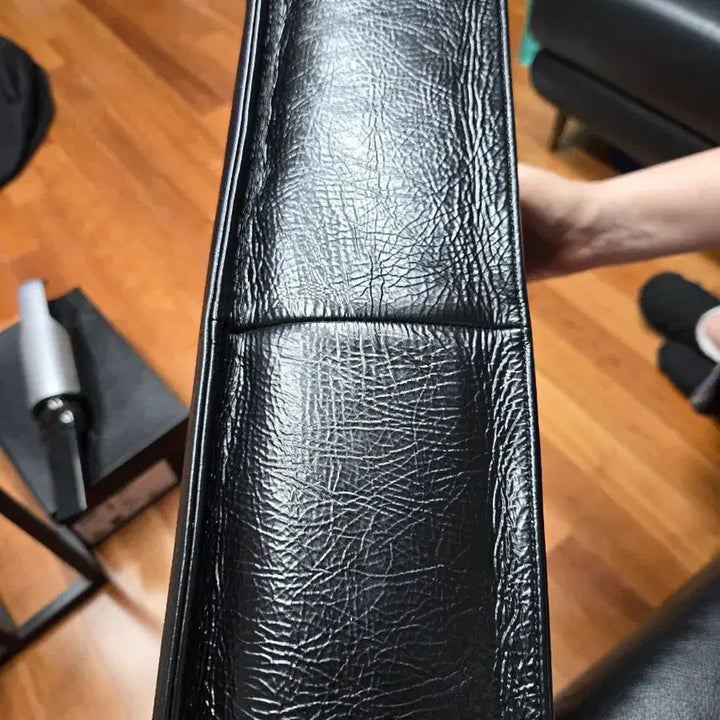 [BUNJANG] Chanel Black Leather Shopper Chain Tote Bag / 샤넬 블랙 레더 쇼퍼백 체인 토트백