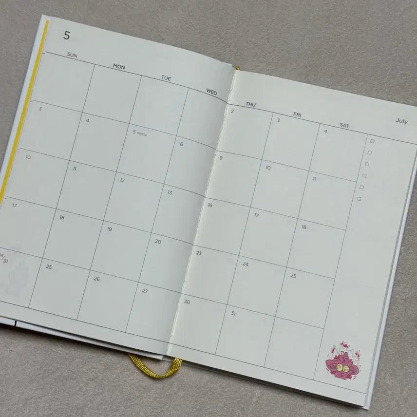 방탄소년단 BT21 다이어리 스케줄러 메모지 투썸플레이스 데일리키트