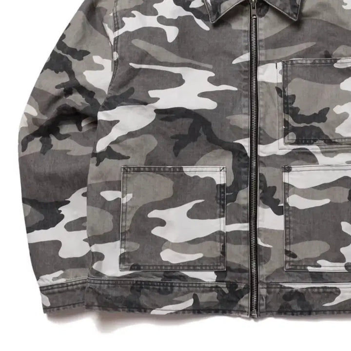 [BUNJANG] Stussy Camo Denim Work Jacket / 스투시 카모 데님 워크자켓