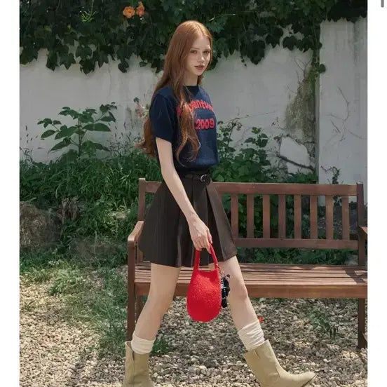 [BUNJANG] Pleats Mini Skirt Bundle Set / 트위 플리츠 미니 스커트 (브라운,그레이 2개 일괄)