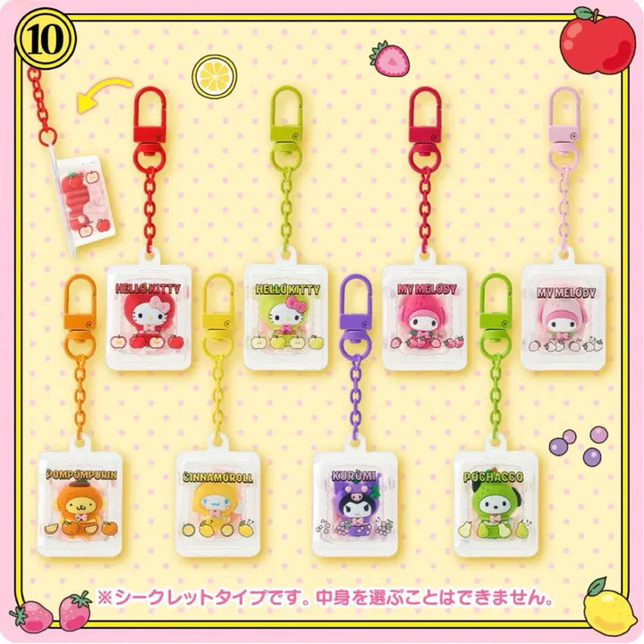 [BUNJANG] Sanrio Fruit Pack Case Keyring / 산리오 과일 팩 케이스 키링 키홀더 풀박스