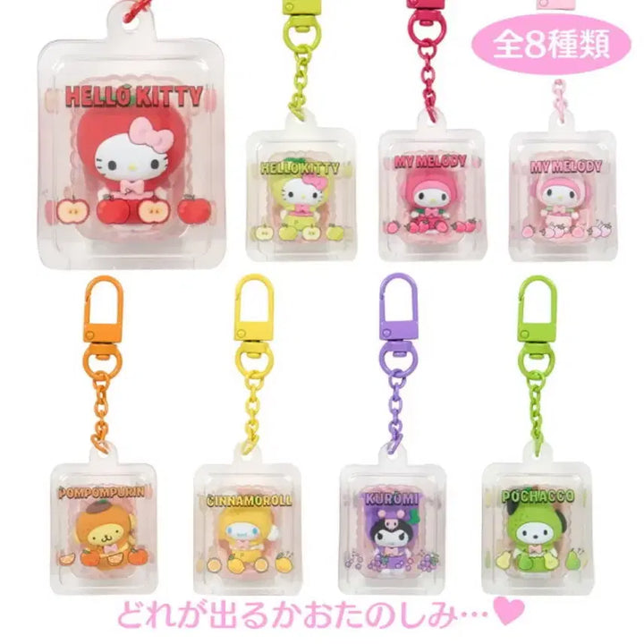 [BUNJANG] Sanrio Fruit Pack Case Keyring / 산리오 과일 팩 케이스 키링 키홀더 풀박스