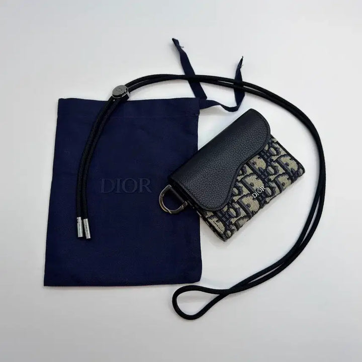 [BUNJANG] Dior Oblique Saddle Flap Wallet Necklace / 디올 목걸이 새들 플랩지갑 오블리크