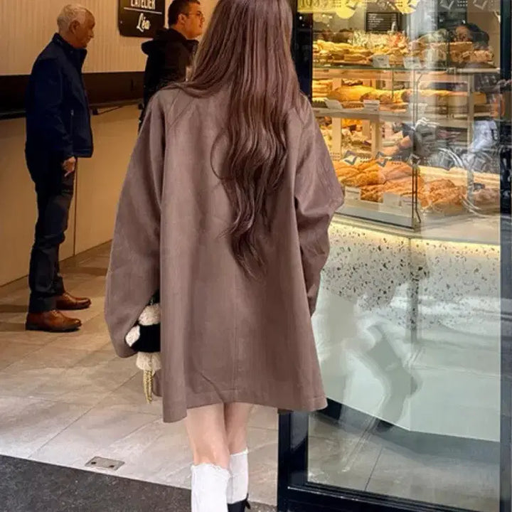 [BUNJANG] Longmari Suede Half Jacket / 마리마켓 스웨이드 하프자켓 롱마리 새상품