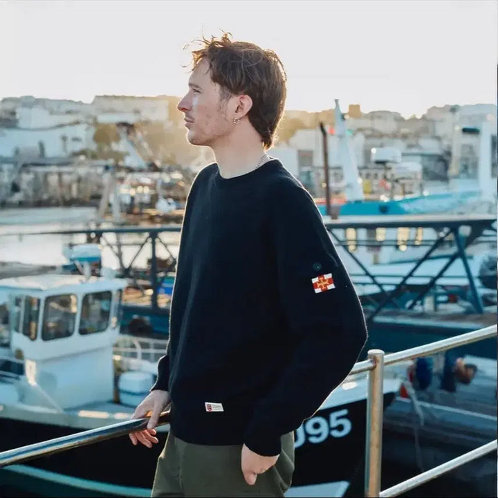 [BUNJANG] Geonjiulreunseu Knit Black L / 건지울른스 니트 블랙 L