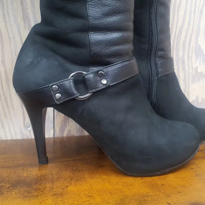 [BUNJANG] TANDY 245 Leather Long Boots (with Sole Reinforcement) / 탠디(TANDY) 정품 안감 기모 가죽 롱부츠 245 (밑창보강/박스)