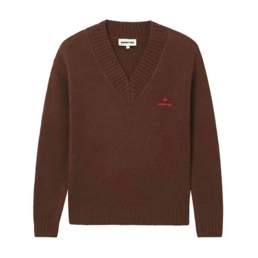[BUNJANG] Wool V-Neck Knit (Brown) / (새상품)[6,8,10] 슈슈통 25fw 울 브이넥 니트/브라운