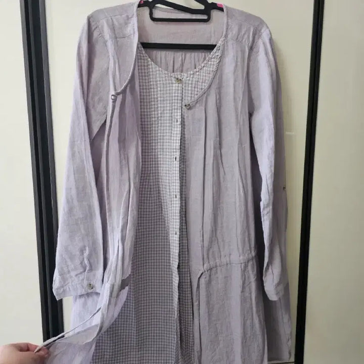 [BUNJANG] Light Stick / 연보라 체크 바선생