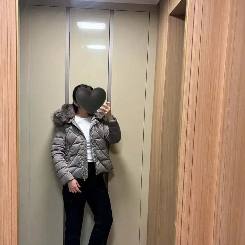 [BUNJANG] Montecore Raccoon Fur Padding (Size 55) / [새상품급] 이태리 프리미엄 몬테꼬레 라쿤퍼 패딩 55