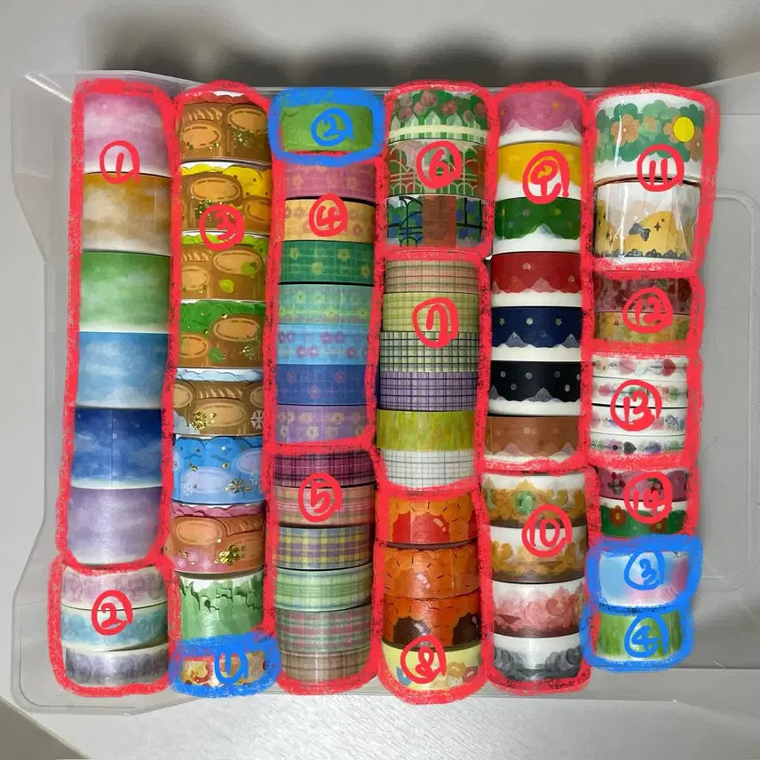 [BUNJANG] Masking Tape Bundle Set / 1. 통마테 마테 마스킹테이프 처분 다꾸처분