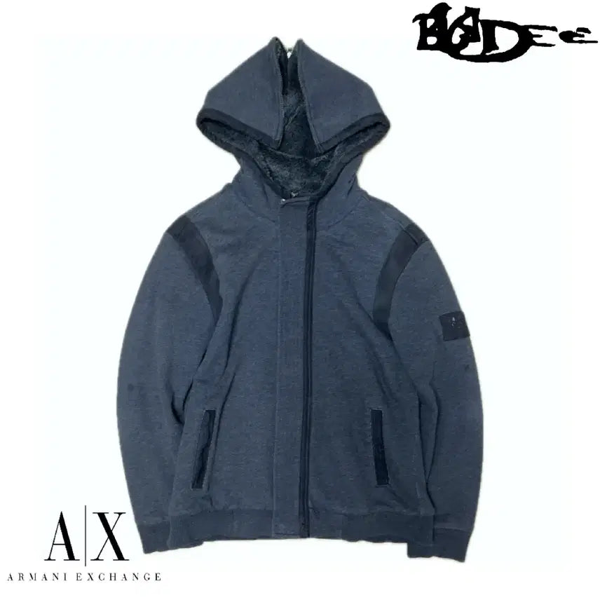 [BUNJANG] Armani Exchange Hooded Zip-up Jacket (M) / 아르마니 익스체인지 퍼 후드집업 M **