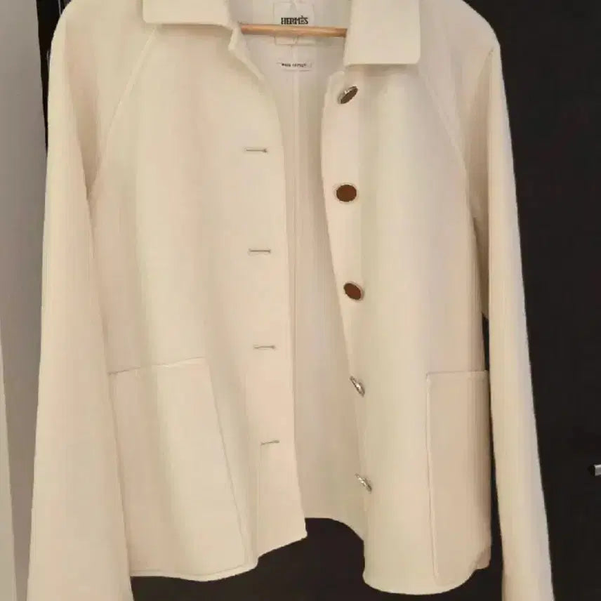 [BUNJANG] Hermes Cashmere Jacket / Hermes 에르메스 캐시미어 자켓 blanc neutral