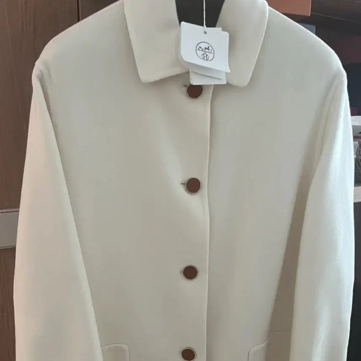 [BUNJANG] Hermes Cashmere Jacket / Hermes 에르메스 캐시미어 자켓 blanc neutral