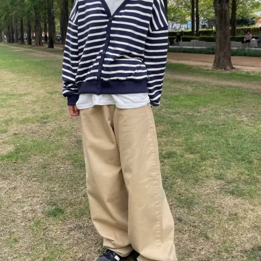 [BUNJANG] Wide Cotton Pants / 와이드 코튼 팬츠