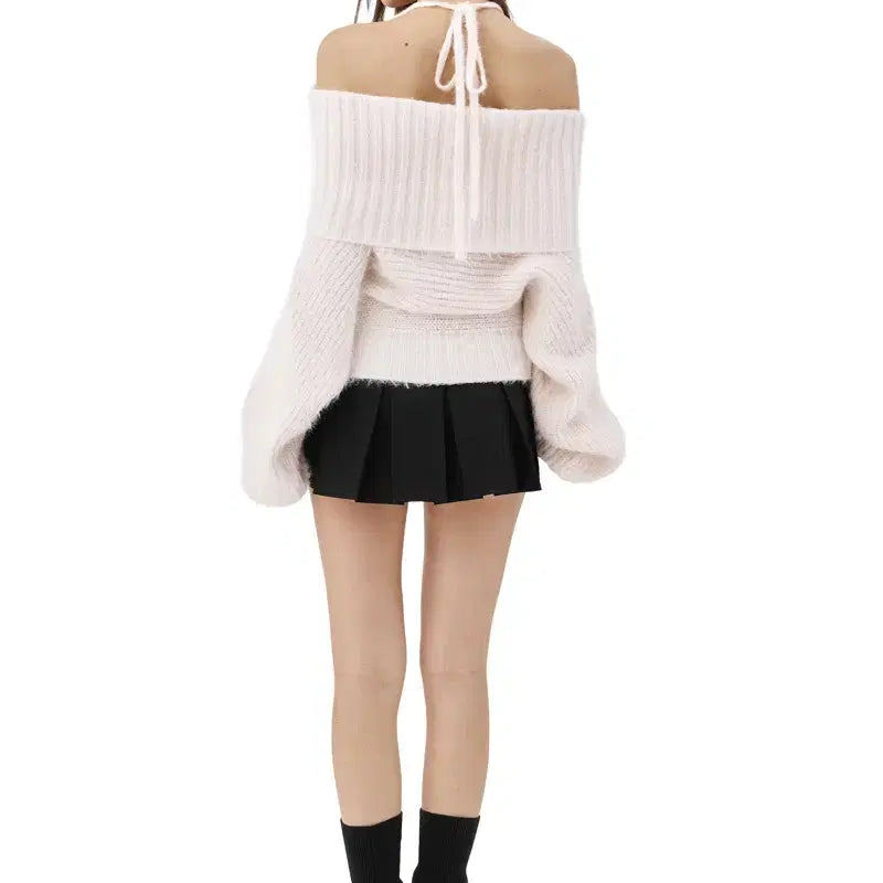 [BUNJANG] KleeSier Palette Off-Shoulder Ribbon Knit / Kleesier Palette off-shoulder ribbon kni