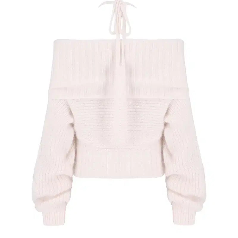 [BUNJANG] KleeSier Palette Off-Shoulder Ribbon Knit / Kleesier Palette off-shoulder ribbon kni