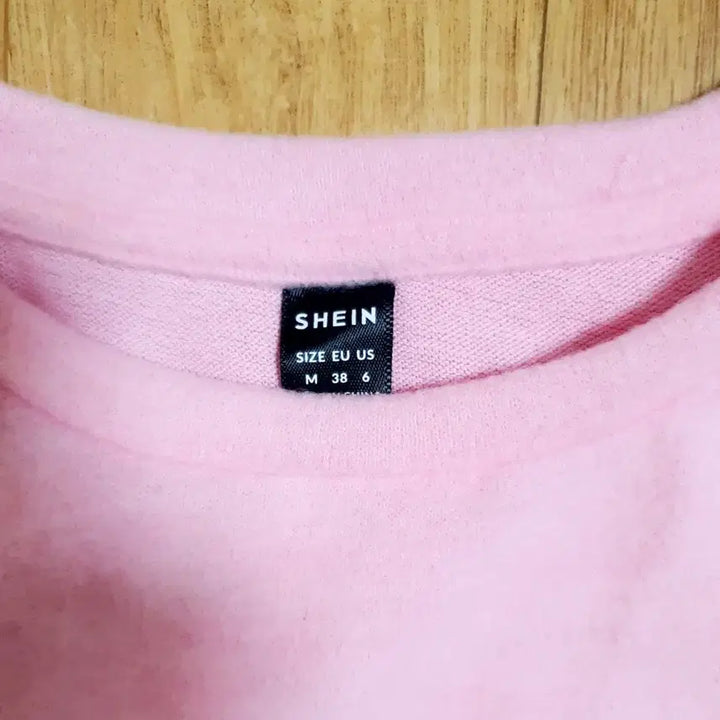 [BUNJANG] SHEIN Pink Ribbon Crop Top M / [새상품]SHEIN 크롭 핑크 리본 긴팔 티 맨투맨 M
