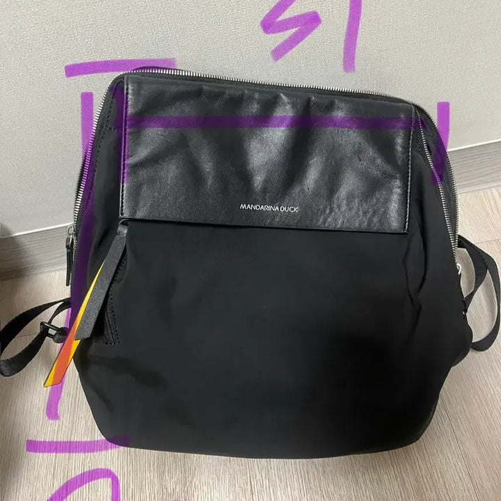 [BUNJANG] Mandarina Duck Black Backpack / 만다리나덕 블랙 백팩