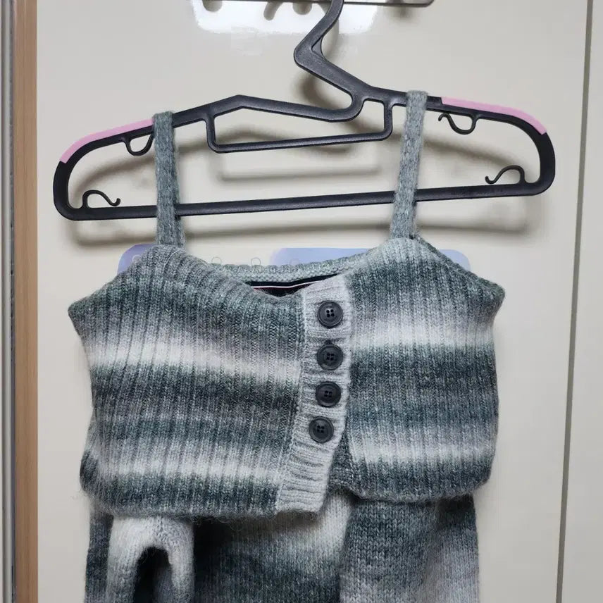 [BUNJANG] Romantic Crown Gradation Knit Dress - Gray / (정리 특가)로맨틱크라운 그라데이션 니트 드레스_그레이