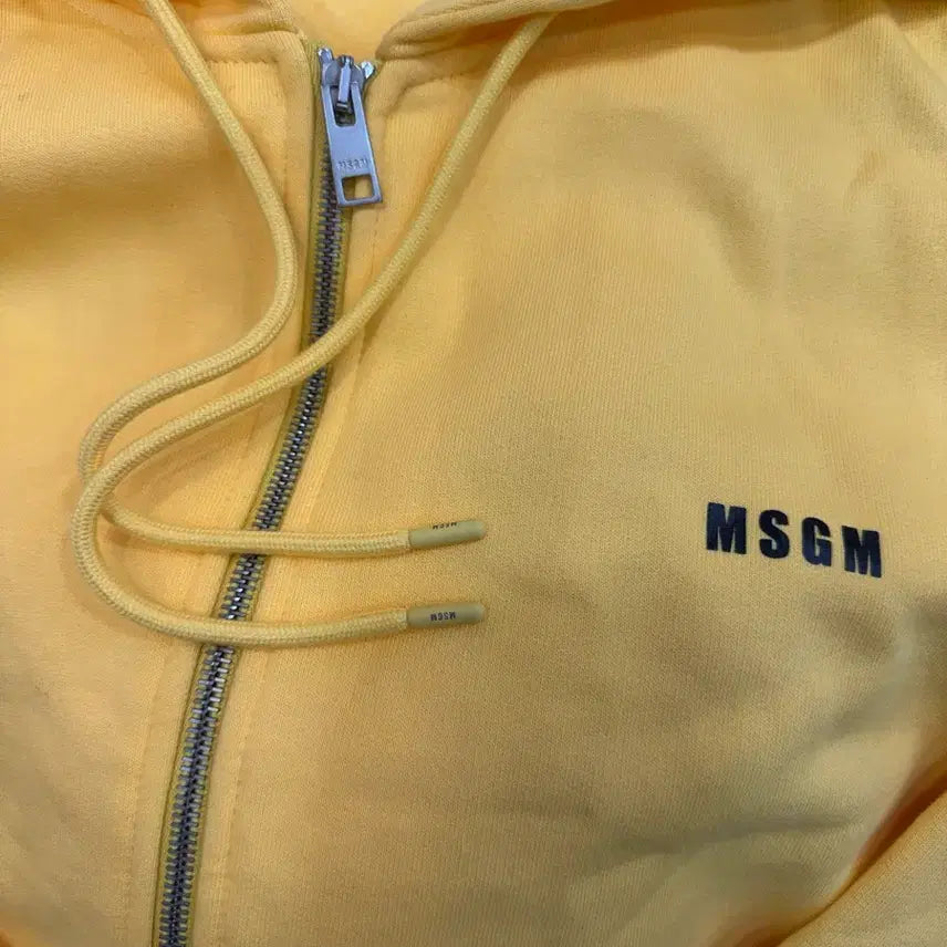 [BUNJANG] MSGM Yellow Hoodie / MSGM 옐로우 후드 집업 공용