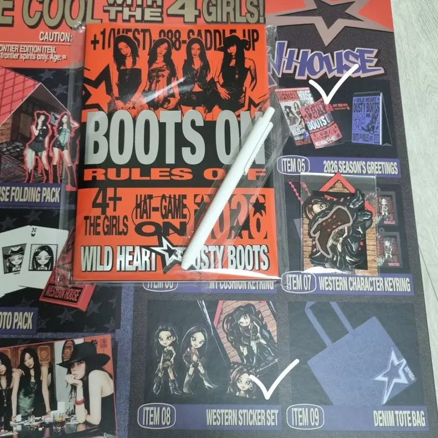 에스파 2026 시즌그리팅 시그 굿즈 웨스턴하우스 다이어리 볼펜 스티커