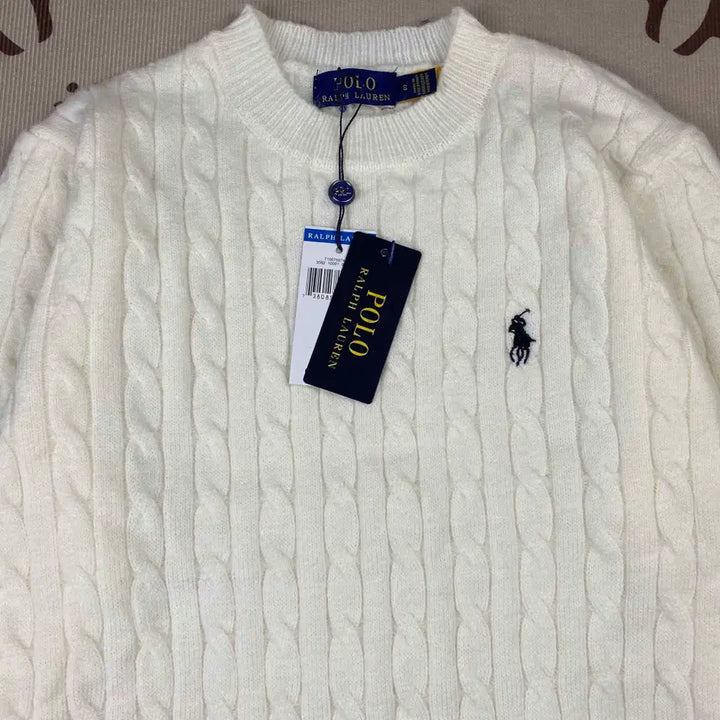 [BUNJANG] Polo Cable Knit Round Neck Sweater Three Colors / 정품)새상품 폴로 꽈배기 라운드니트 3가지컬러
