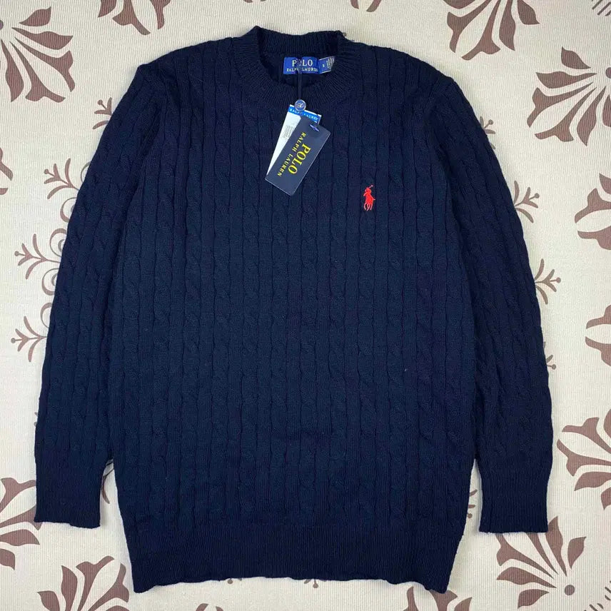 [BUNJANG] Polo Cable Knit Round Neck Sweater Three Colors / 정품)새상품 폴로 꽈배기 라운드니트 3가지컬러