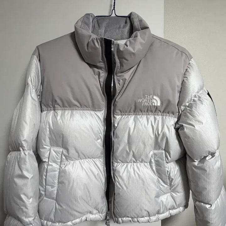 [BUNJANG] The North Face White Label Novelty Nuptse Down Jacket Ice Grey 95(L) / 노스페이스 화이트 라벨 노벨티 눕시 다운 자켓 아이스 그레이 95(L)