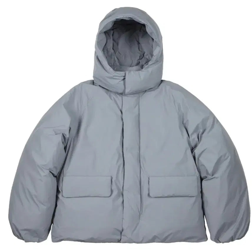 [BUNJANG] ZAVANAS Minimal Oversized Duck Down Puffer Jacket - Blue / ZAVANAS 자바나스 미니멀 오버핏 덕다운 푸퍼 패딩 점퍼 6-블루 그