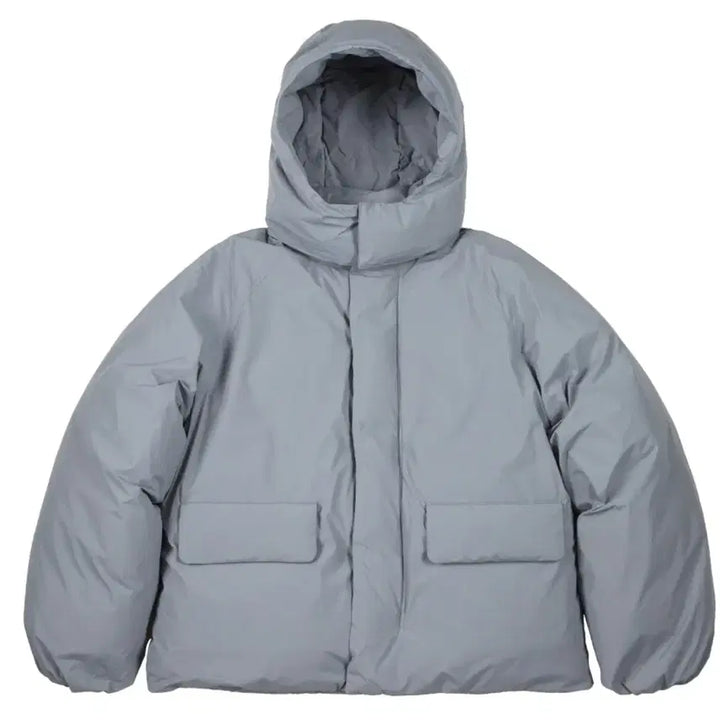 [BUNJANG] ZAVANAS Minimal Oversized Duck Down Puffer Jacket - Blue / ZAVANAS 자바나스 미니멀 오버핏 덕다운 푸퍼 패딩 점퍼 6-블루 그