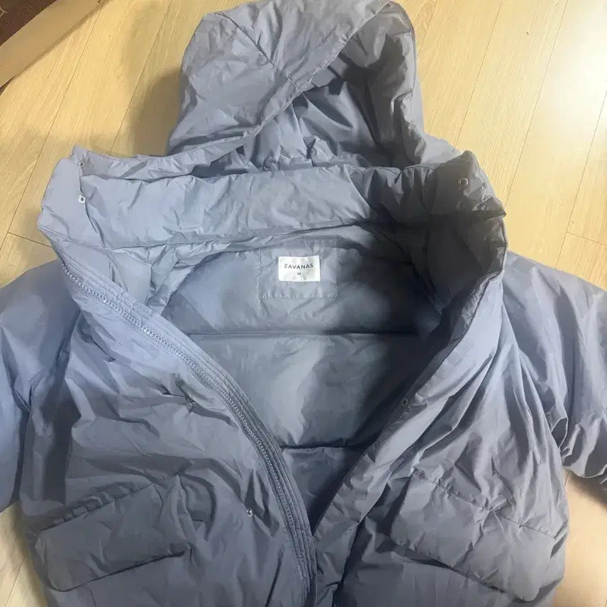 [BUNJANG] ZAVANAS Minimal Oversized Duck Down Puffer Jacket - Blue / ZAVANAS 자바나스 미니멀 오버핏 덕다운 푸퍼 패딩 점퍼 6-블루 그