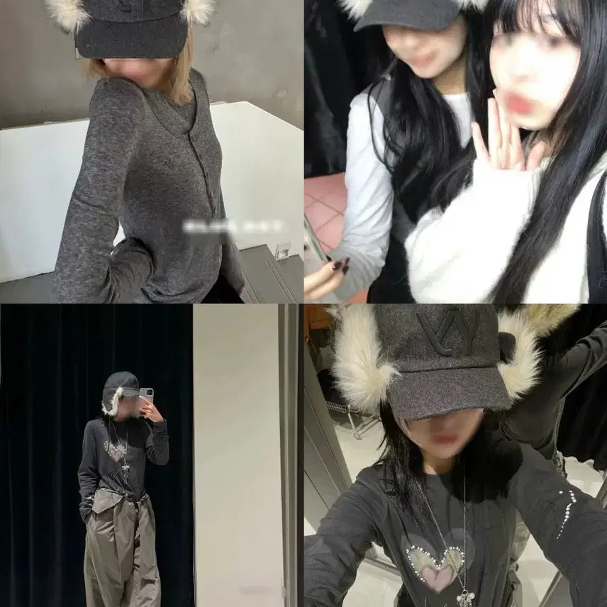 [BUNJANG] OWYEP Fur Ear Flap Cap / 오픈와이와이 포우퍼 이어프랩 이어플랩 캡 볼캡 모자 팔아요 ~