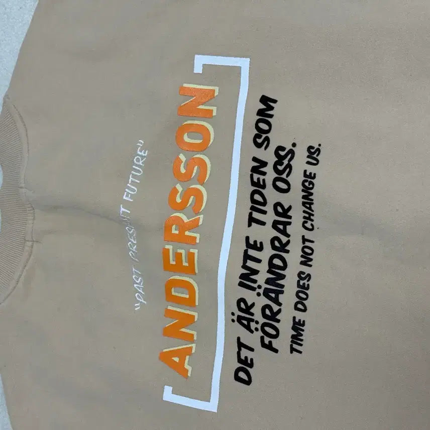 [BUNJANG] Anderson .Paak Beige Sweatshirt / 앤더슨벨 베이지 맨투맨 티셔츠 L