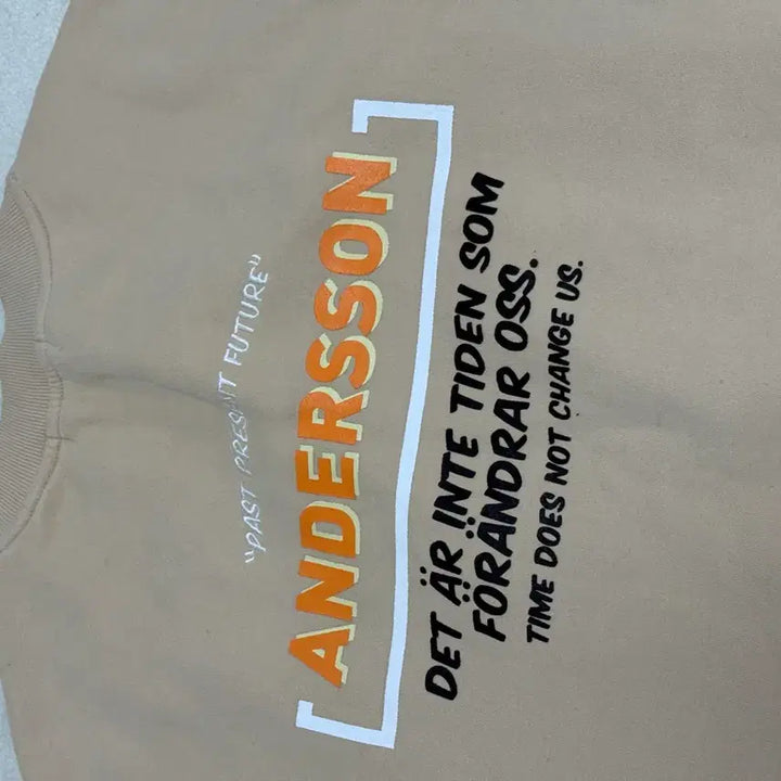 [BUNJANG] Anderson .Paak Beige Sweatshirt / 앤더슨벨 베이지 맨투맨 티셔츠 L