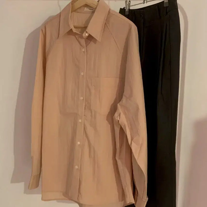 [BUNJANG] Hanteo Overfit Coral Shirt / 한올 오버핏 코랄 셔츠