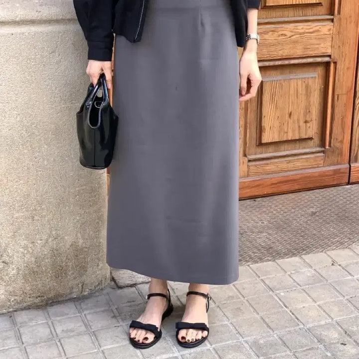 [BUNJANG] Vennir Charcoal Long Skirt S / 베니르 차콜 롱 스커트S