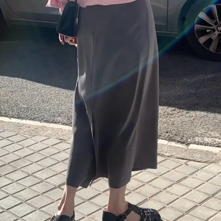 [BUNJANG] Vennir Charcoal Long Skirt S / 베니르 차콜 롱 스커트S