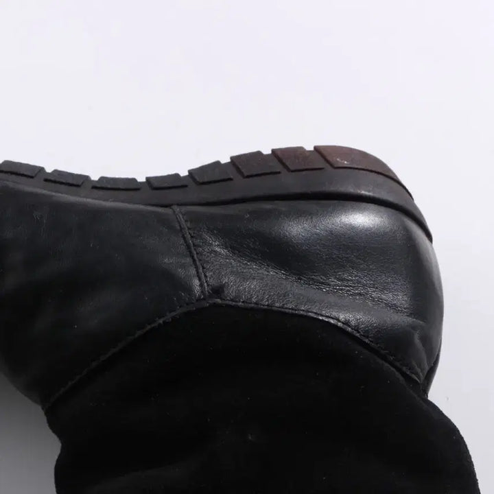 [BUNJANG] Clarks Black Midi Leather Boots / 클락스 블랙 미디 가죽부츠