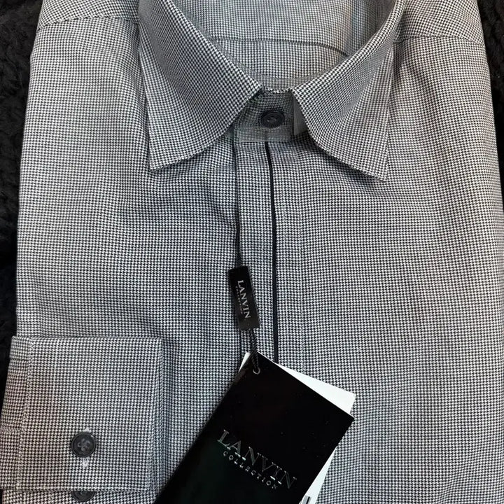 [BUNJANG] Lanvin Collection Men's Gingham Check Shirt (Size 95) / 랑방 컬렉션 남성 깅엄체크 셔츠95 새상품