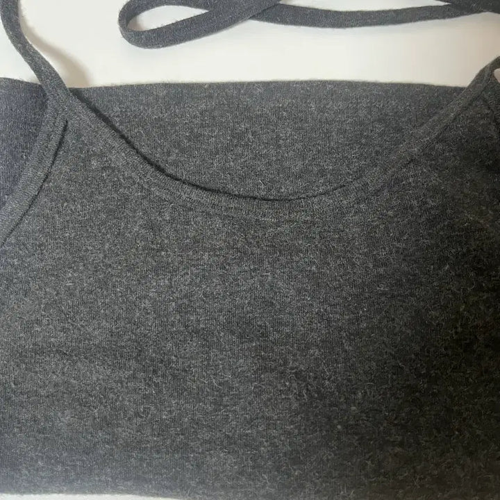 [BUNJANG] Repose Angora Halterneck Tee Charcoal / 리포스 앙고라 홀터넥 티셔츠 차콜