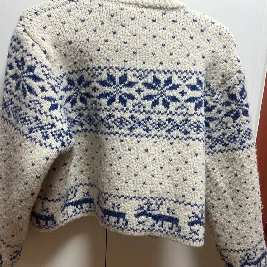 [BUNJANG] Nordic Pattern Wool Zip-up Cardigan / 노르딕 패턴 울 집업 가디건 팔아요