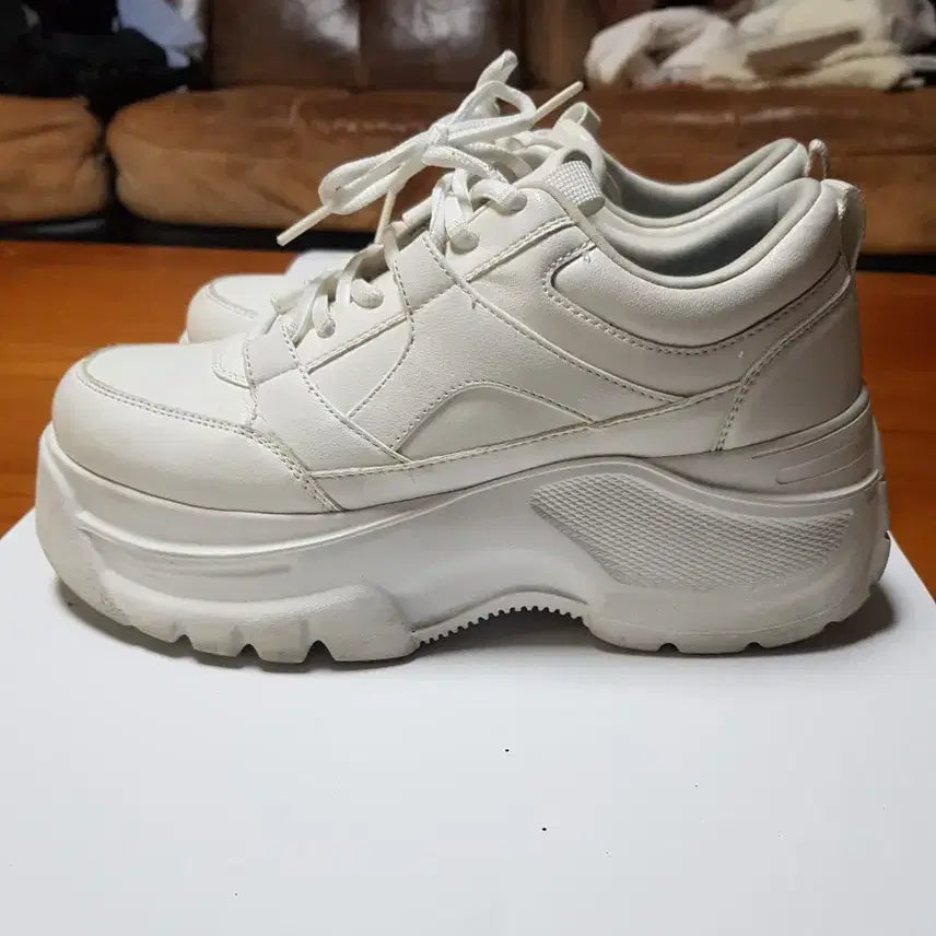 [BUNJANG] Zara Platform Volume White Sneakers / ZARA 자라 플랫폼 볼륨 화이트 스니커즈
