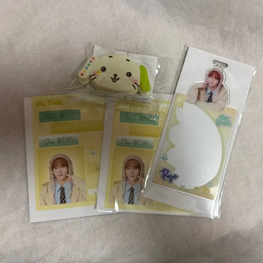NCT WISH 료 일투어 랜덤토이 포카슬리브 룐룐 스티커 일괄