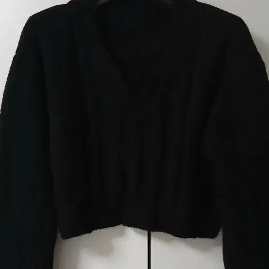 [BUNJANG] Crop Knit (Ivory, Black) / 크롭니트(아이보리.블랙)