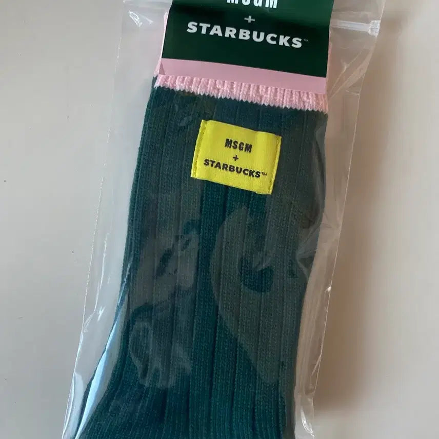 [BUNJANG] MSGM x Starbucks Socks (Green) / [미개봉] MSGM x 스타벅스 양말 그린 색상