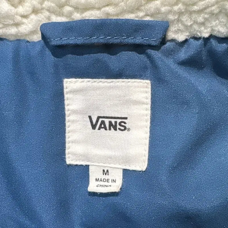 [BUNJANG] Bomber Sherpa Padded Jacket / [M/55~66] 반스 봄버 쉐르파 패딩 블루 오버핏